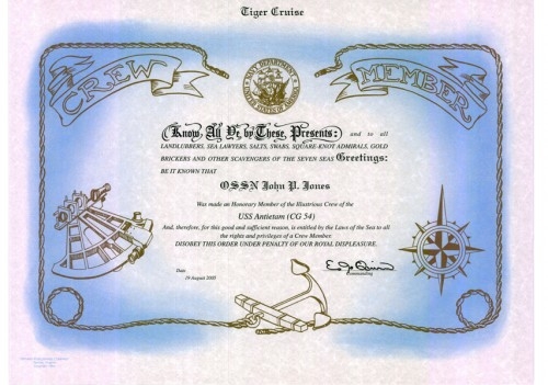 Crew Member Certificate