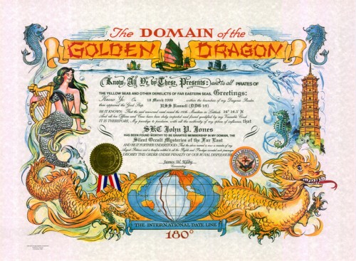 Golden Dragon Certificate