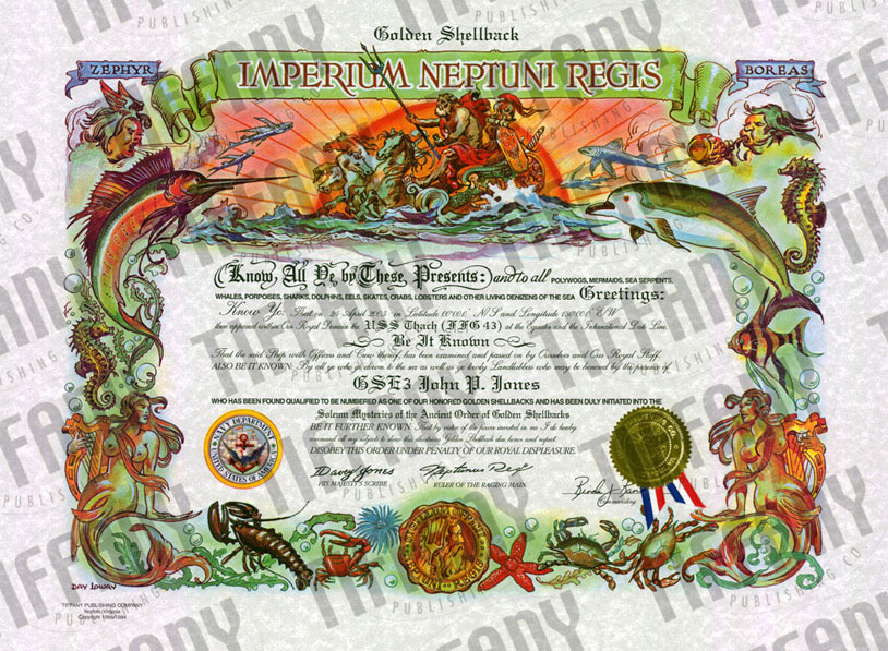 Golden Shellback Certificate